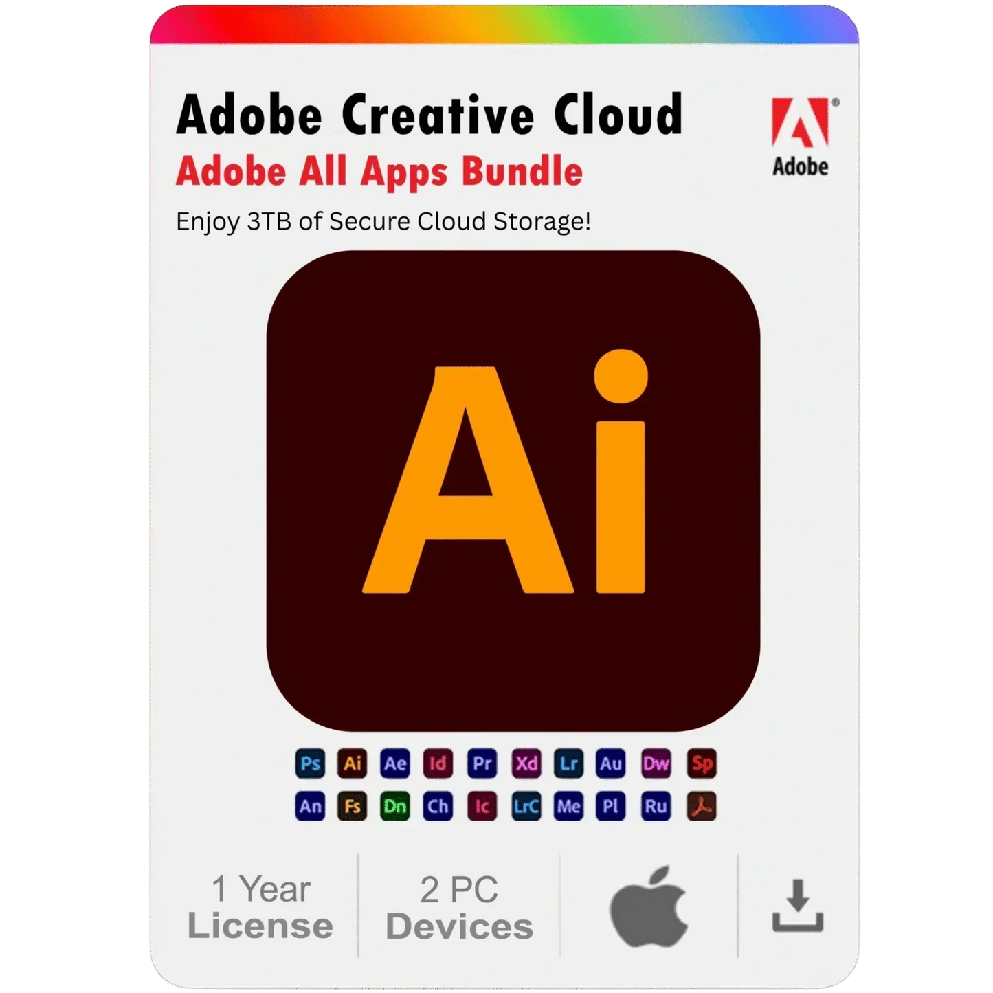 Adobe Illustrator 2025 – 1 Year Subscription for Mac (2 Devices)