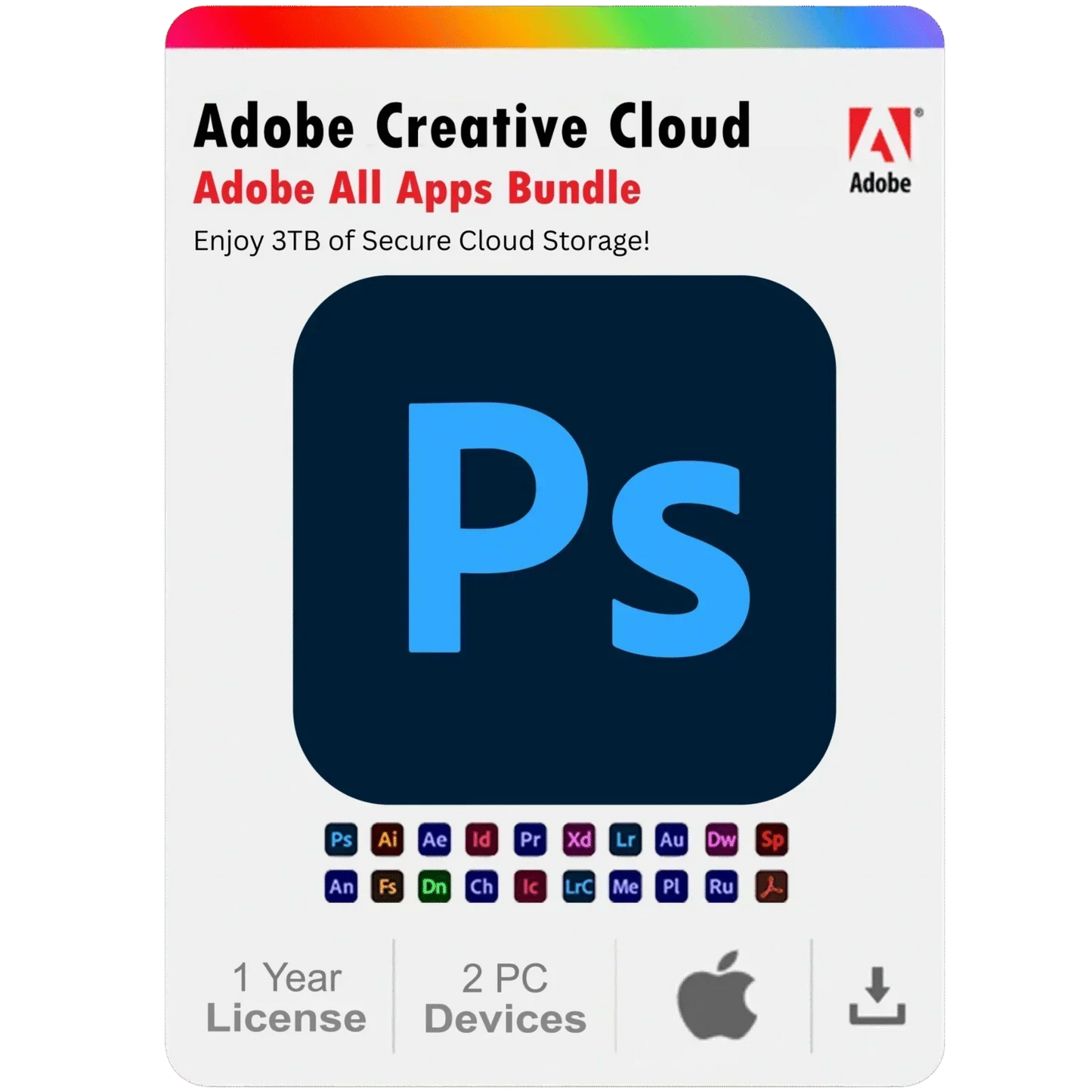Adobe Photoshop 2025 1-Year Subscription for Mac (2 Devices)