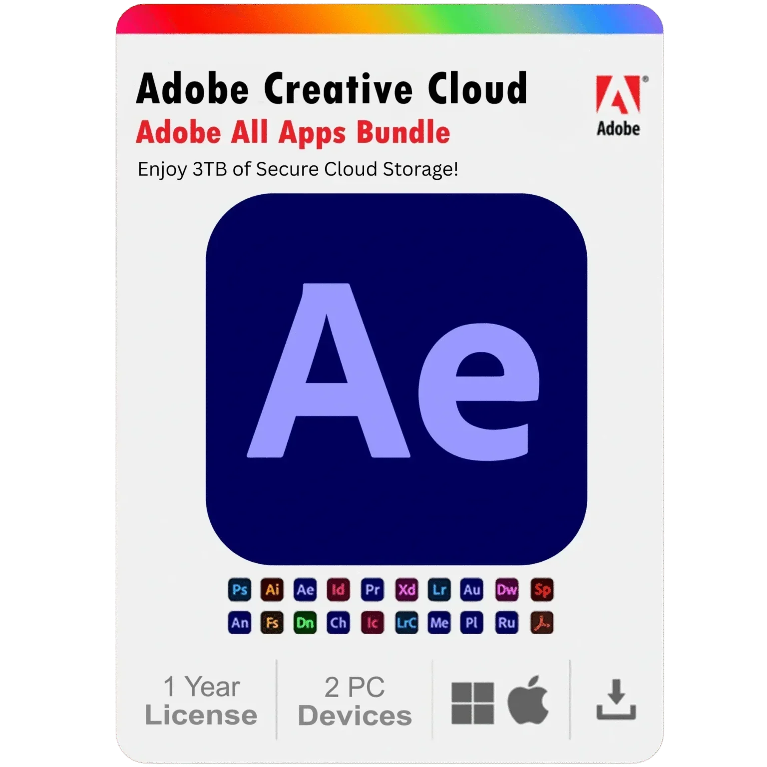 Adobe After Effects 2025 1 Year Subscription For Windows And Mac 2PC